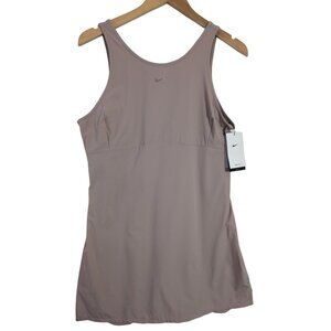 Nike Bliss Training Dress Womens‎ L Mauve Attached Shorts Athletic Tennis